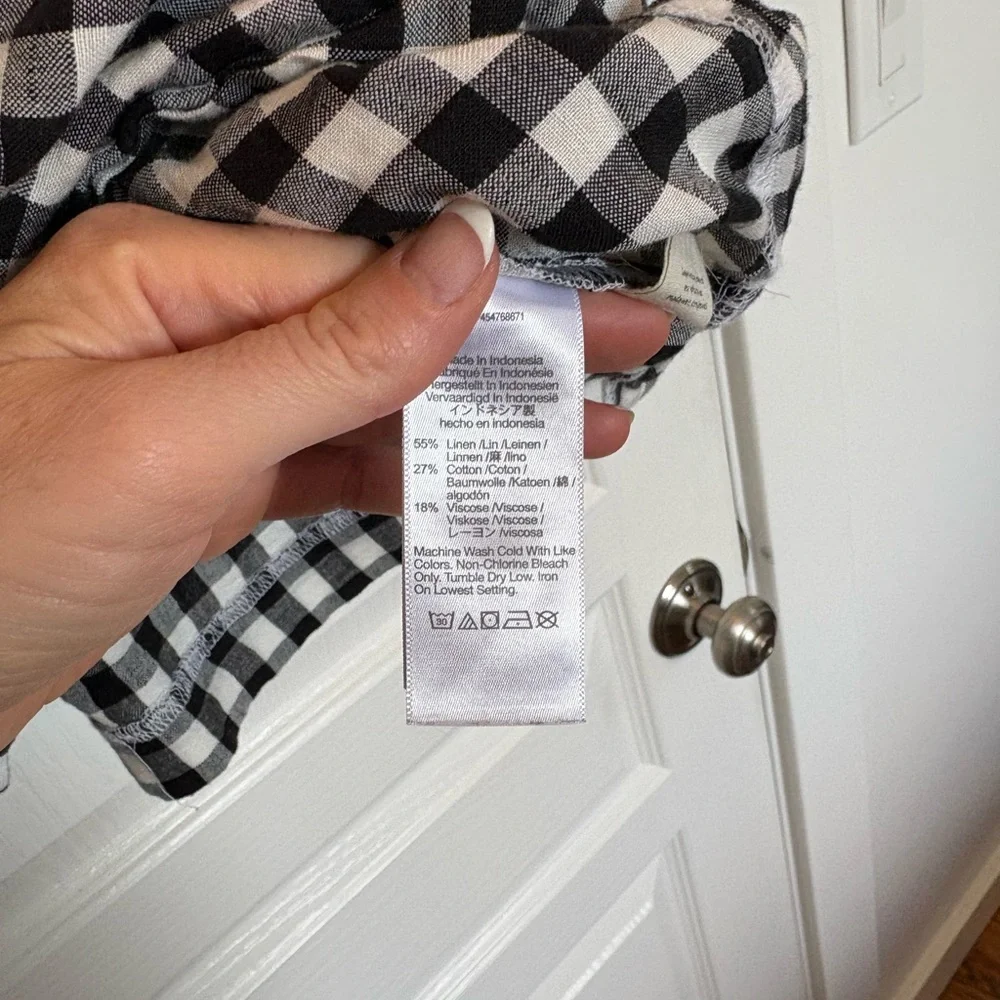 Madewell Black and White Checkered Mini Dress - Picture 3 of 4